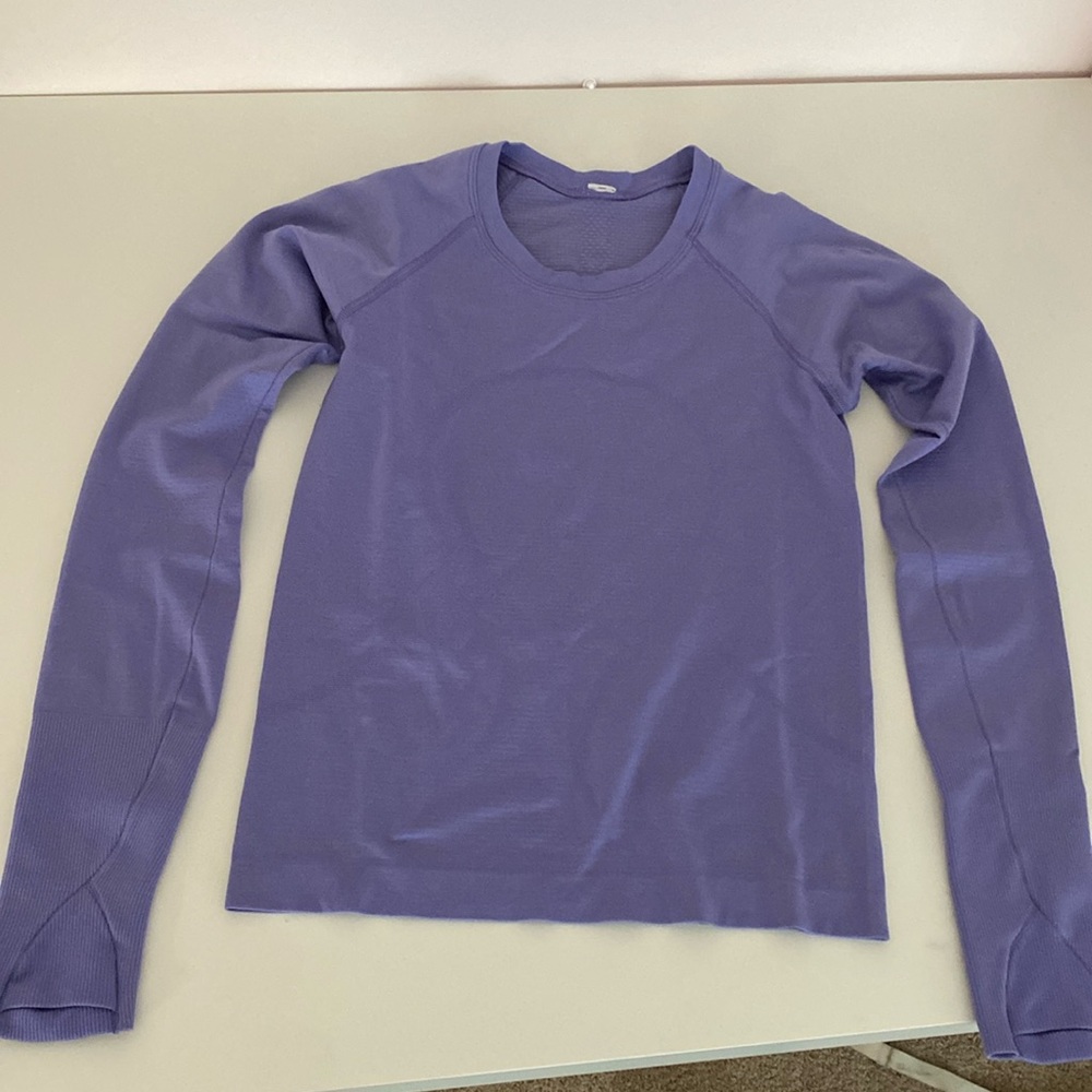 Purple Lululemon long sleeve swiftly tech shirt